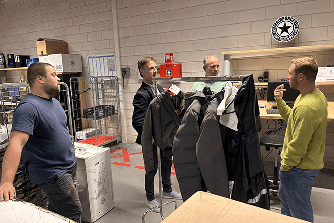 Een bezoekje aan de afdeling retouren van Airforce.